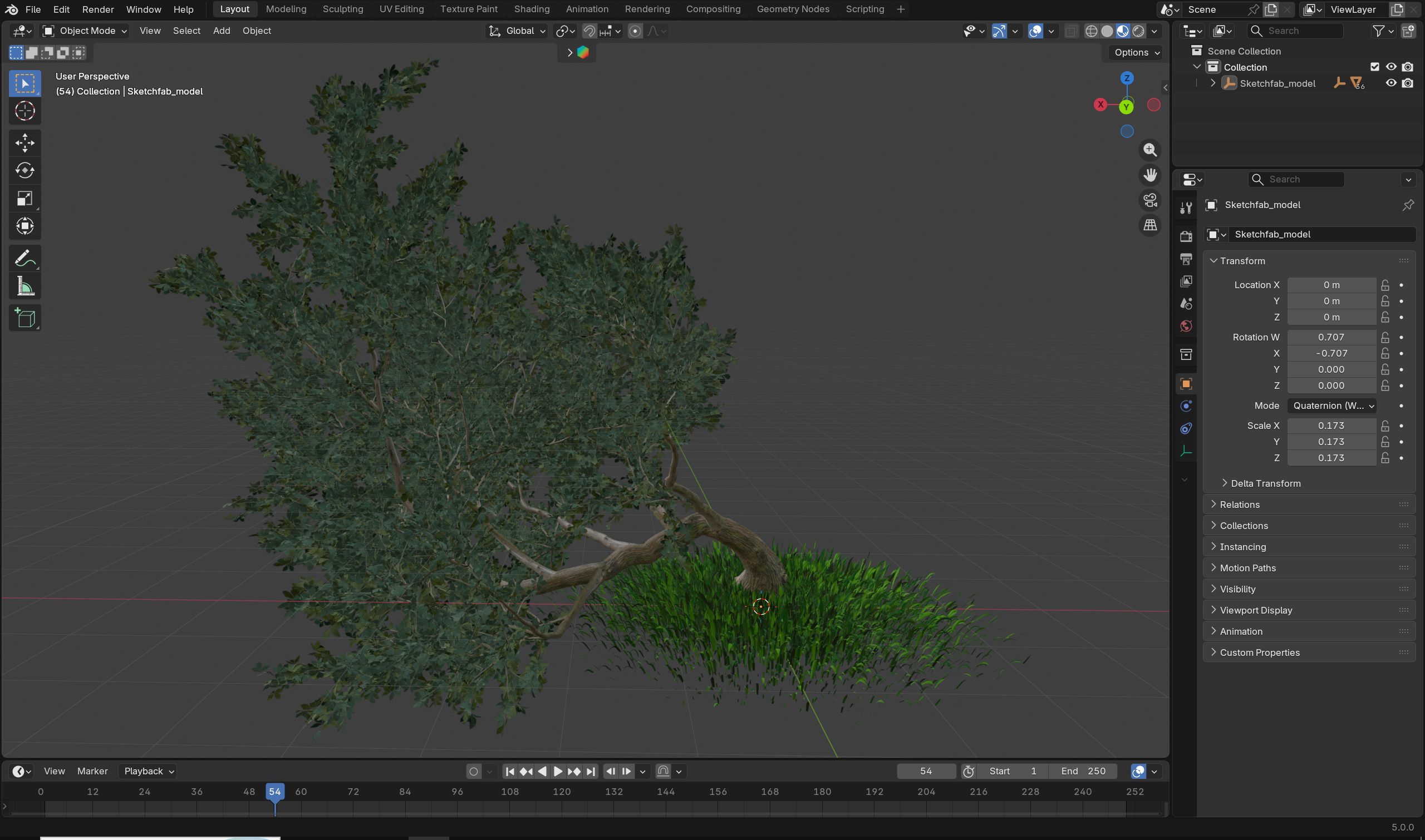 Big Tree 2, the 2.36-million-triangle glTF
